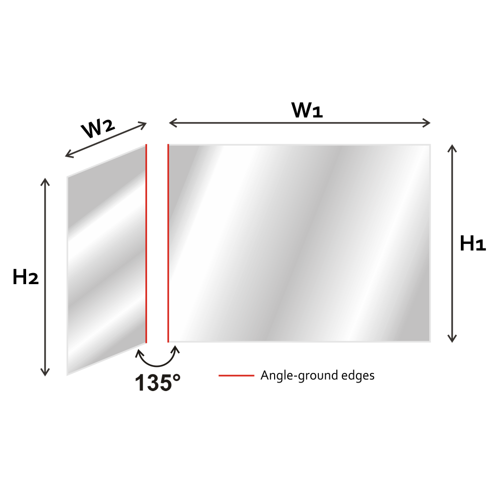 Prismatic glass – 2 panes, 135°